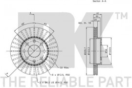 Nk Тормозной диск NK 205008 - Заображення 3