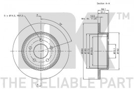 Nk Тормозной диск NK 209311 - Заображення 5