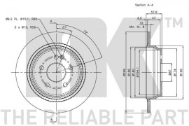 Nk Тормозной диск NK 203376 - Заображення 6