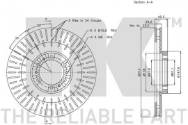 Nk Тормозной диск NK 203044 - Заображення 3