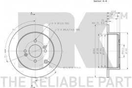 Nk Тормозной диск NK 203430 - Заображення 3