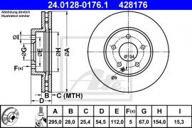 Ate Тормозной диск ATE 24.0128-0176.1 - Заображення 1