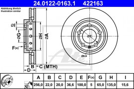 Ate Тормозной диск ATE 24.0122-0163.1 - Заображення 1