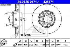 Тормозной диск ATE 24.0125-0171.1