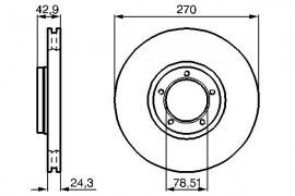Bosch Тормозной диск BOSCH 0986478166 - Заображення 5