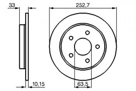 Bosch Тормозной диск BOSCH 0986478196 - Заображення 1