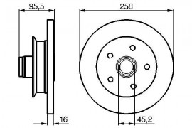 Bosch Тормозной диск BOSCH 0986478224 - Заображення 5