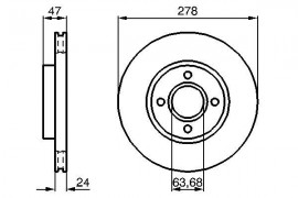 Bosch Тормозной диск BOSCH 0986478427 - Заображення 1