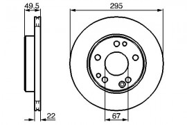 Bosch Тормозной диск BOSCH 0986478525 - Заображення 1
