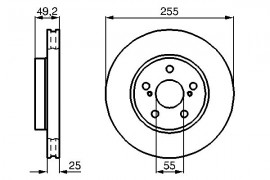 Bosch Тормозной диск BOSCH 0986478584 - Заображення 5