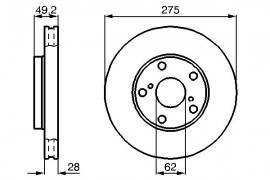 Bosch Тормозной диск BOSCH 0986478632 - Заображення 5