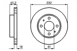Bosch Тормозной диск BOSCH 0986478650 - Заображення 1