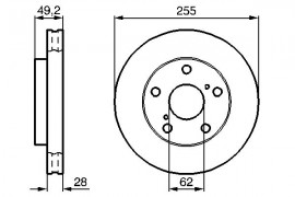 Bosch Тормозной диск BOSCH 0 986 478 726 - Заображення 1