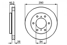 Bosch Тормозной диск BOSCH 0986478990 - Заображення 5