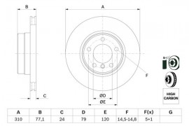 Bosch Тормозной диск BOSCH 0986479055 - Заображення 5