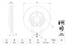 Bosch Тормозной диск BOSCH 0986479107 - Заображення 5