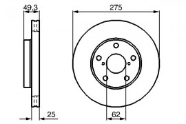 Bosch Тормозной диск BOSCH 0986479111 - Заображення 5
