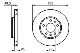 Bosch Тормозной диск BOSCH 0986479132 - Заображення 5