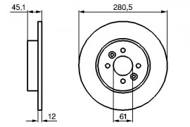 Bosch Тормозной диск BOSCH 0986479195 - Заображення 5