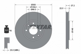 Textar Тормозной диск TEXTAR 92059600 - Заображення 1
