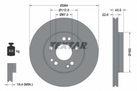 Тормозной диск TEXTAR 92031900