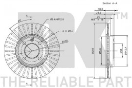 Nk Тормозной диск NK 209934 - Заображення 3