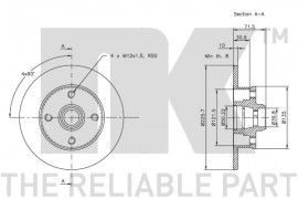 Nk Тормозной диск NK 209935 - Заображення 3