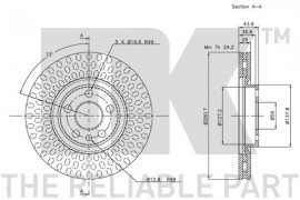 Nk Тормозной диск NK 209942 - Заображення 3
