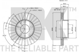 Nk Тормозной диск NK 209945 - Заображення 3