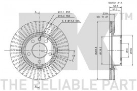 Nk Тормозной диск NK 203620 - Заображення 3
