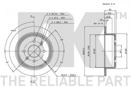 Nk Тормозной диск NK 203721 - Заображення 3