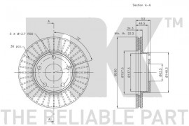 Nk Тормозной диск NK 202521 - Заображення 3