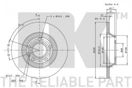 Nk Тормозной диск NK 202546 - Заображення 3