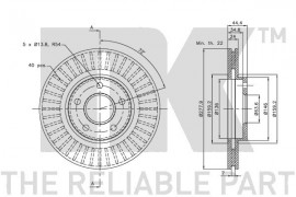 Nk Тормозной диск NK 202555 - Заображення 3