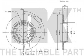Nk Тормозной диск NK 203246 - Заображення 3