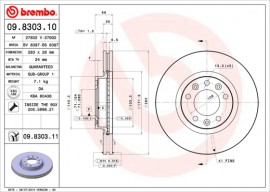 Brembo Тормозной диск BREMBO 09.8303.10 - Заображення 1