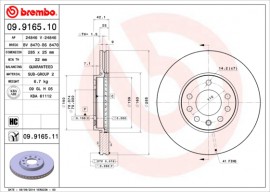 Brembo Тормозной диск BREMBO 09.9165.10 - Заображення 1