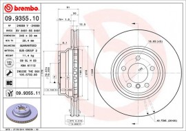 Brembo Тормозной диск BREMBO 09.9355.10 - Заображення 1