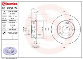 Brembo Тормозной диск BREMBO 08.2950.24 - Заображення 1