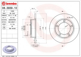 Brembo Тормозной диск BREMBO 08.3939.10 - Заображення 1