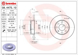 Brembo Тормозной диск BREMBO 08.4475.10 - Заображення 1