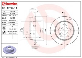 Brembo Тормозной диск BREMBO 08.4738.14 - Заображення 1