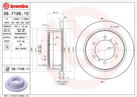 Brembo Тормозной диск BREMBO 08.7106.10 - Заображення 1