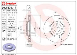 Brembo Тормозной диск BREMBO 09.5870.14 - Заображення 1