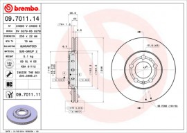 Brembo Тормозной диск BREMBO 09.7011.14