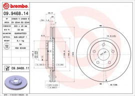 Brembo Тормозной диск BREMBO 09.9468.11 - Заображення 1