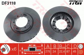 Trw Тормозной диск TRW DF3118 - Заображення 1