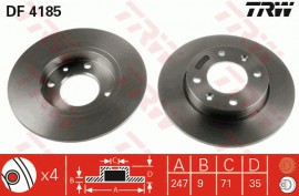 Trw Тормозной диск TRW DF4185 - Заображення 1