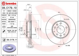 Brembo Тормозной диск Brembo Painted disk 09.C179.11 - Заображення 1