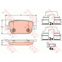 Trw Тормозные колодки TRW GDB1732 - Заображення 2